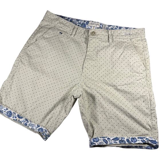 Denim & Flower by Ricky Singh Other - denim and flower Ricky Singh tan with blue polka dots waist size 34